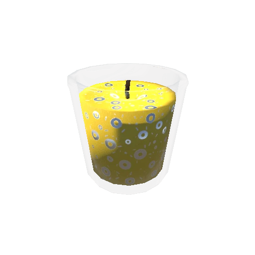 RMH Candle Yellow Lit